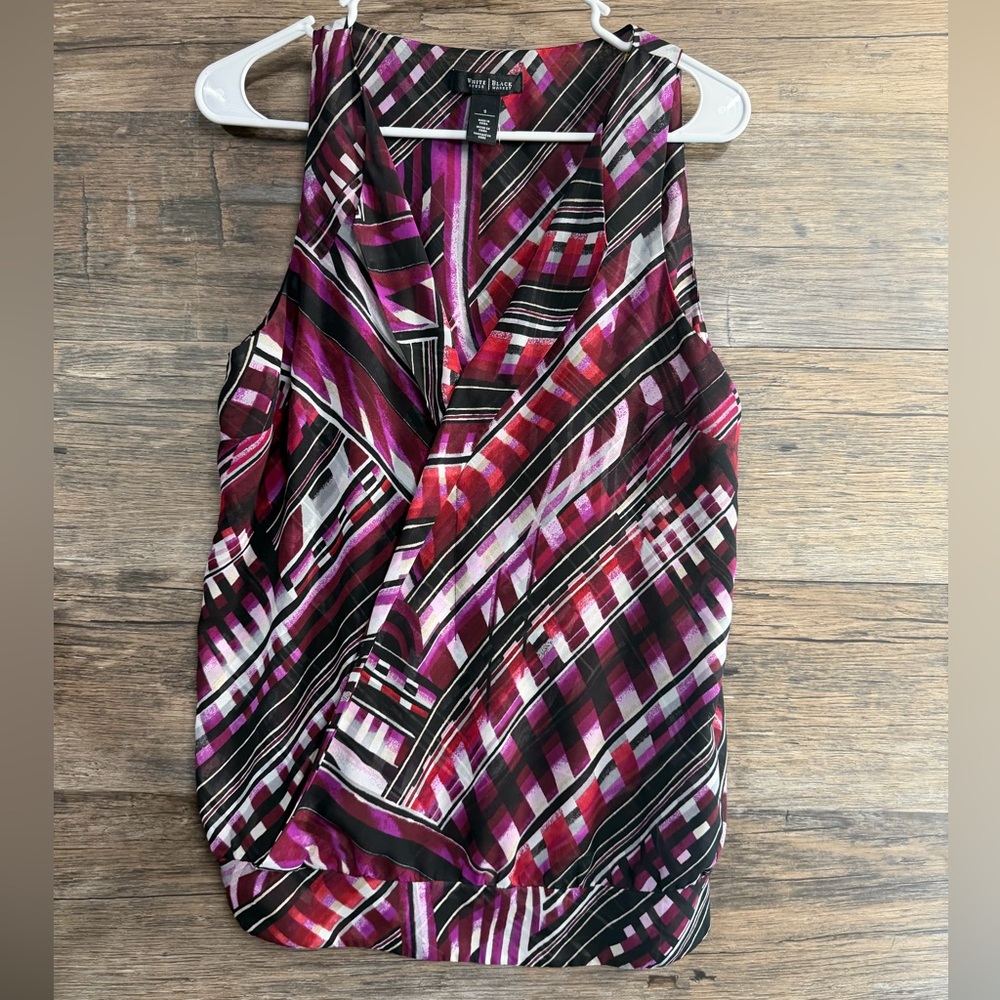 White House Black Market Multicolor Striped‎ Tank Top